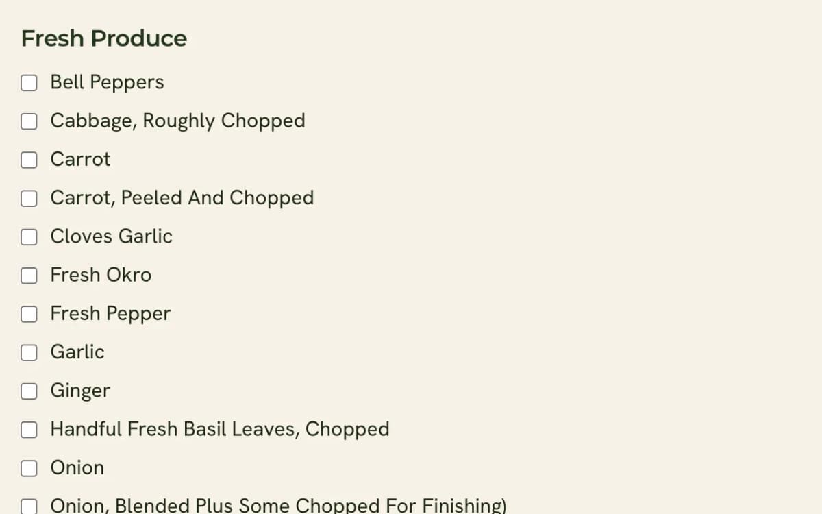 Grocery List in the Healthyish app