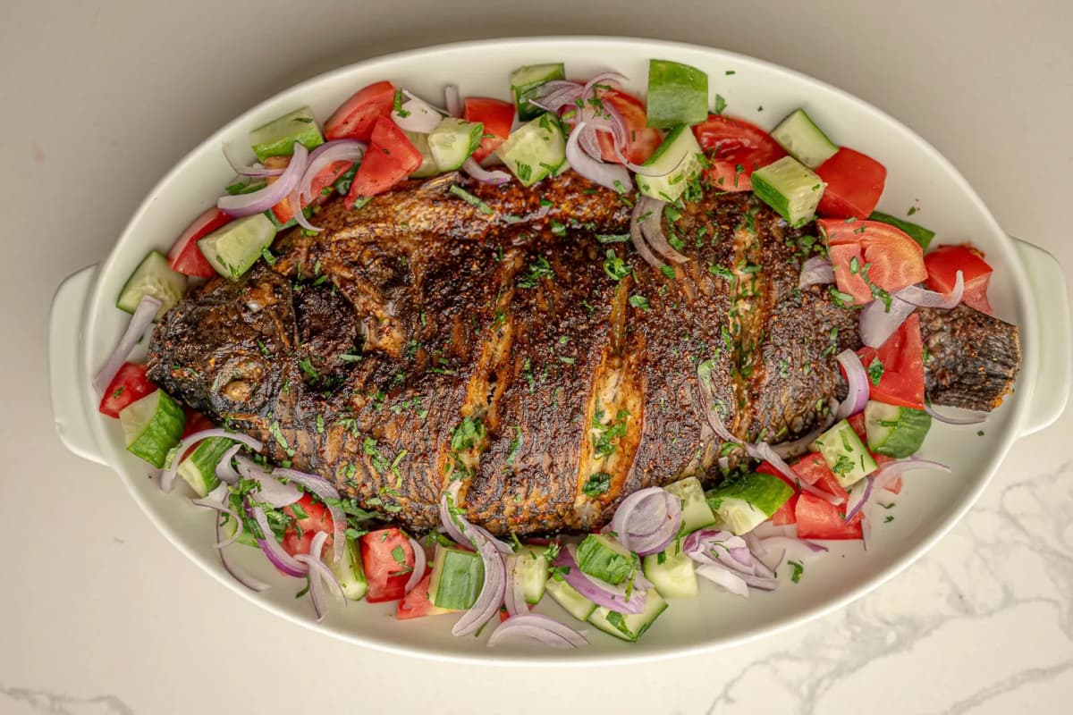 Grilled Tilapia with Vegetables